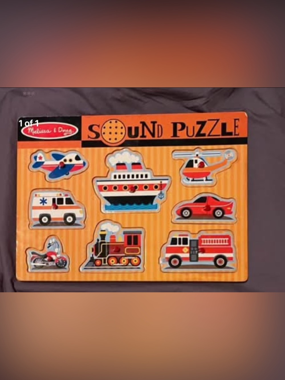 Sounds puzzle transportation vehicles